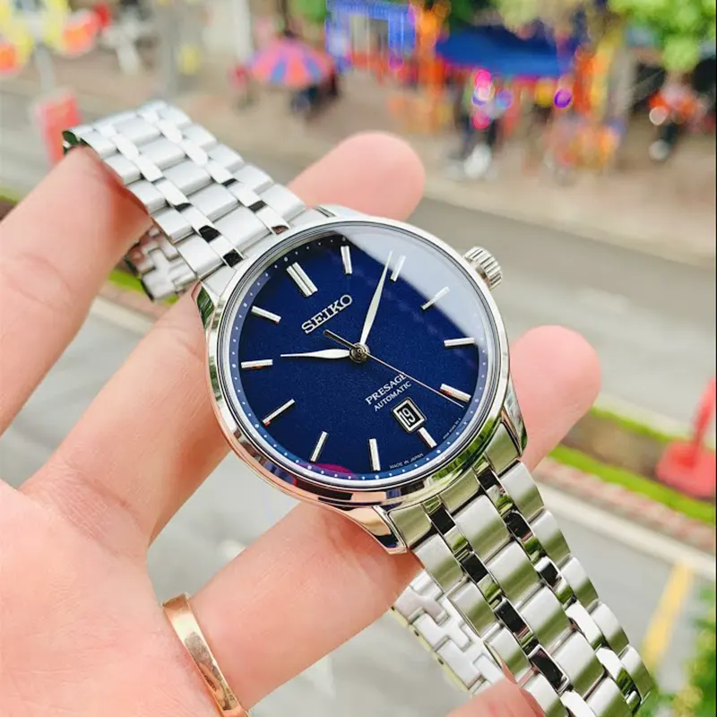 Seiko Presage Japanese Garden Blue Dial Men's Watch- SRPD41J1